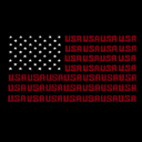  Women's Word Art V-Neck T-Shirt - USA Flag
