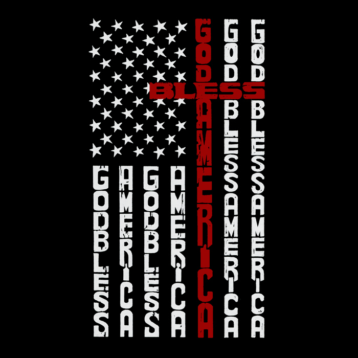 Cross Flag - Women's Word Art V-Neck T-Shirt