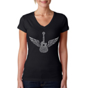 Black XXL Women's Word Art V-Neck T-Shirt - Amazing Grace