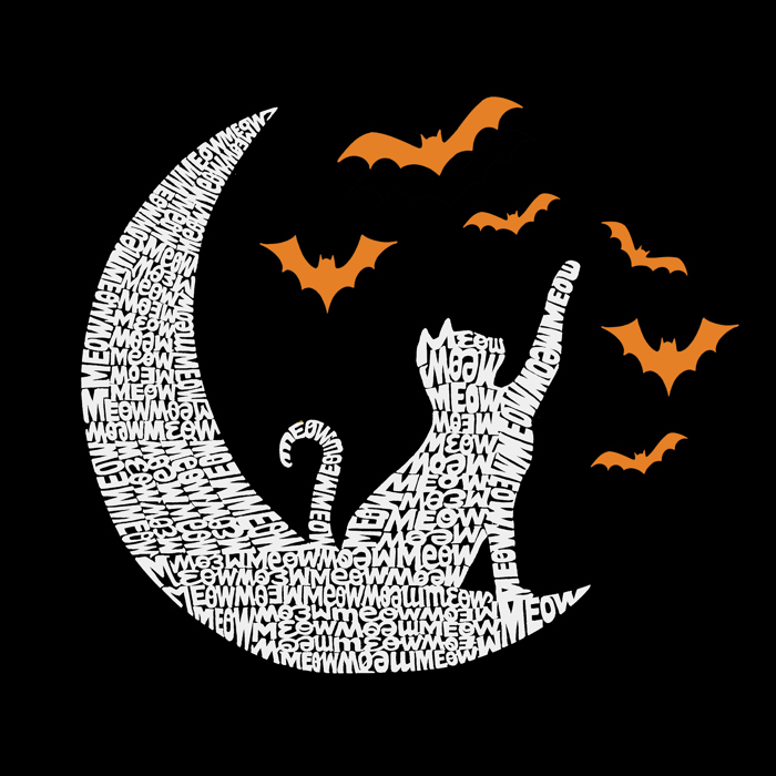 Lunar Bats - Women's Word Art V-Neck T-Shirt