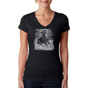  Women's Word Art V-Neck T-Shirt - POPULAR HORSE BREEDS