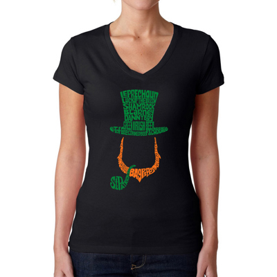 Women's Word Art V-Neck T-Shirt - Leprechaun