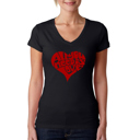  Women's Word Art V-Neck T-Shirt - All You Need Is Love