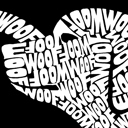  Dog Heart - Women's Word Art V-Neck T-Shirt