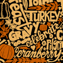  Thanksgiving Heart - Women's Word Art V-Neck T-Shirt
