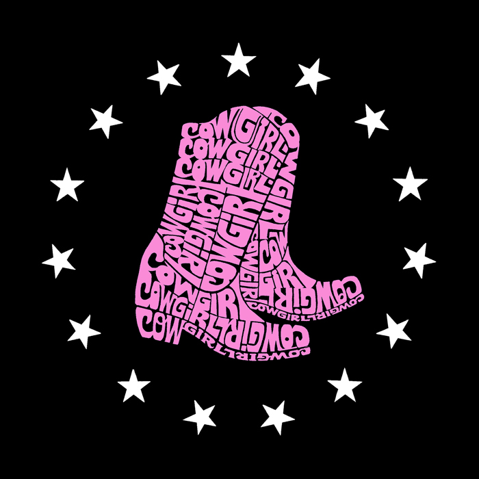 Cowgirl Boots - Women's Word Art V-Neck T-Shirt