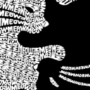  Women's Word Art V-Neck T-Shirt - Yin Yang Cat