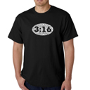 Black Large Men's Word Art T-shirt - John 3:16