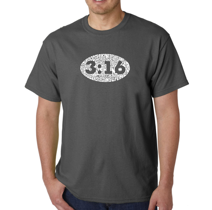 Men's Word Art T-shirt - John 3:16