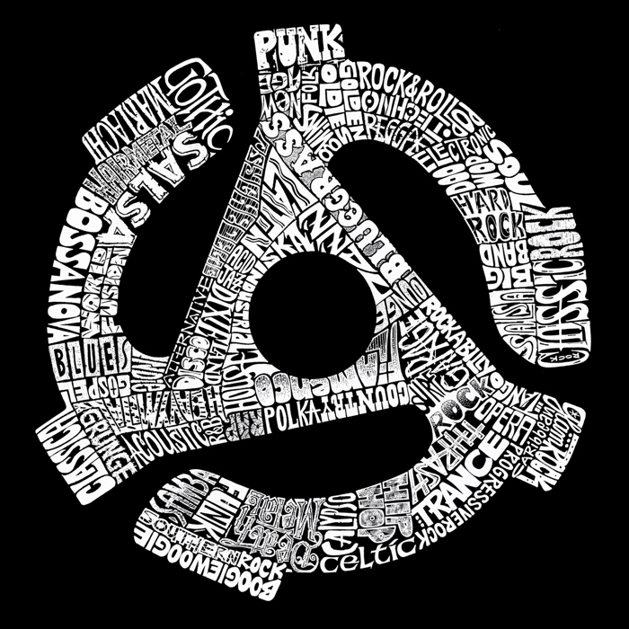 Mens Word Art T-shirt - Record Adapter
