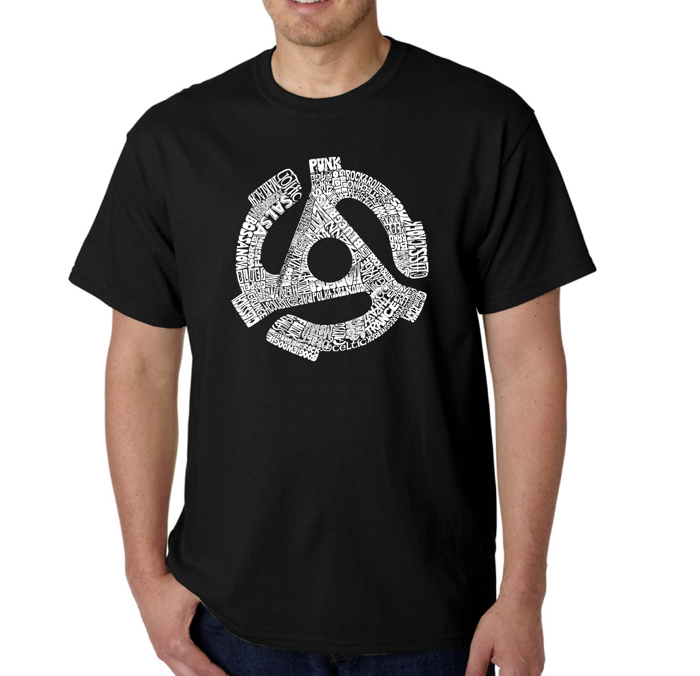 Mens Word Art T-shirt - Record Adapter