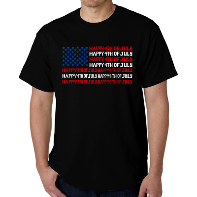 Happy 4th of July - Men's Word Art T-Shirt