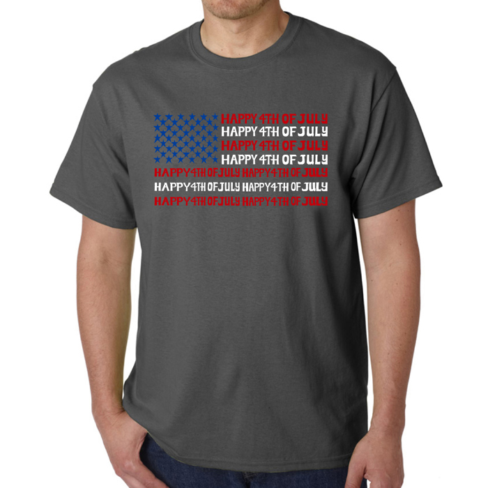 Happy 4th of July - Men's Word Art T-Shirt