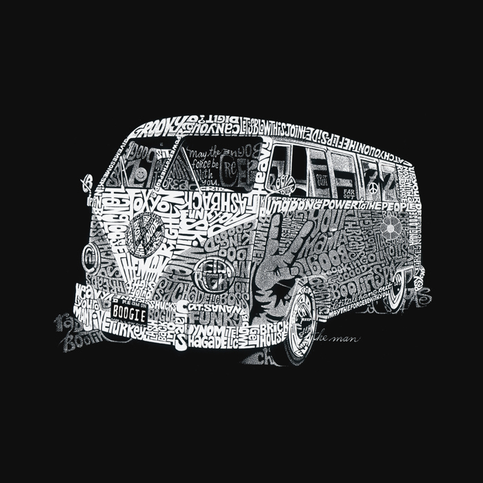 Men's Word Art T-shirt - THE 70'S