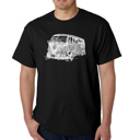 Black Large Men's Word Art T-shirt - THE 70'S