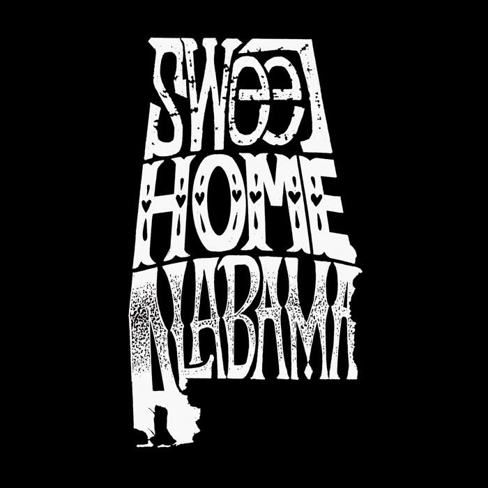Men's Word Art T-shirt - Sweet Home Alabama
