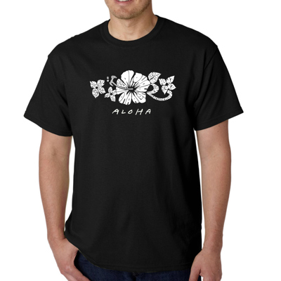 Mens Word Art T-shirt - ALOHA