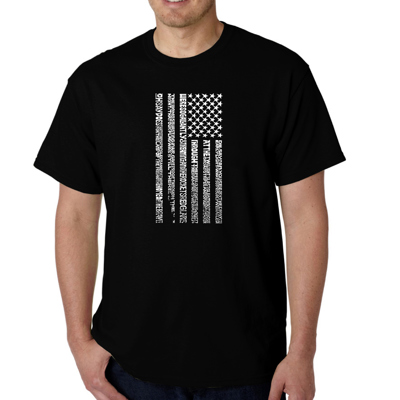 Mens Word Art T-shirt - National Anthem Flag