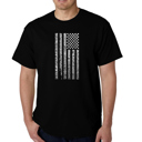 Black XL Men's Word Art T-shirt - National Anthem Flag