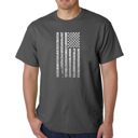 Gray XXXXL Men's Word Art T-shirt - National Anthem Flag