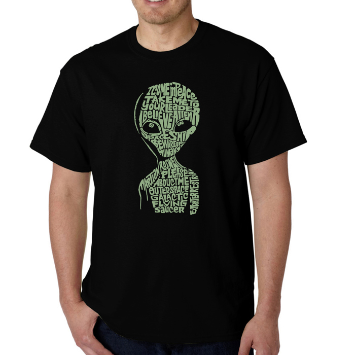 Men's Word Art T-shirt - Alien