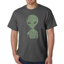 Gray XXXL Men's Word Art T-shirt - Alien