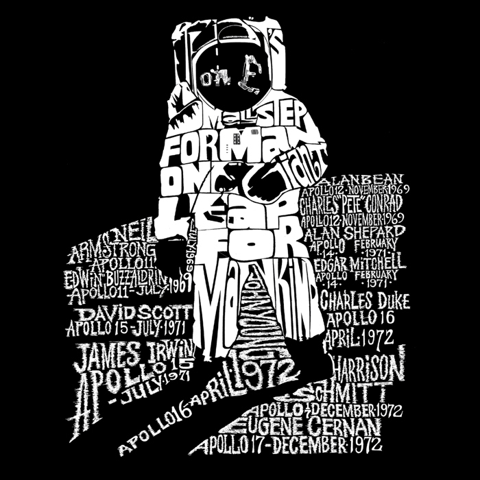 Men's Word Art T-shirt - ASTRONAUT
