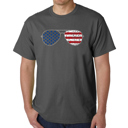 Gray XXXXL Americana Sunglasses - Men's Word Art T-Shirt