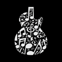 Music Notes Guitar - Men's Word Art T-Shirt