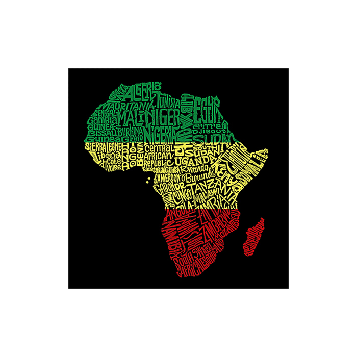Men's Word Art T-shirt - Countries in Africa