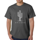 Gray Small Men's Word Art T-shirt - Arizona Cities