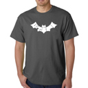 Gray XXXXL Men's Word Art T-shirt - BAT - BITE ME