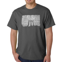 Gray Small Men's Word Art T-shirt - Brooklyn Bridge
