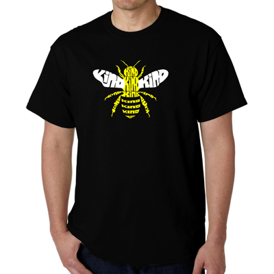 Mens Word Art T-shirt - Bee Kind