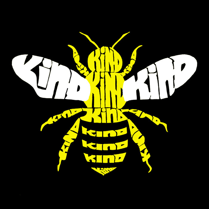 Men's Word Art T-shirt - Bee Kind