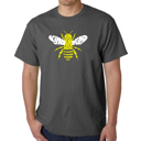 Gray XL Men's Word Art T-shirt - Bee Kind