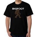 Black Small Bigfoot - Men's Word Art T-Shirt