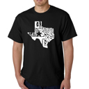 Black XXXXL Men's Word Art T-shirt - Everything is Bigger in Texas