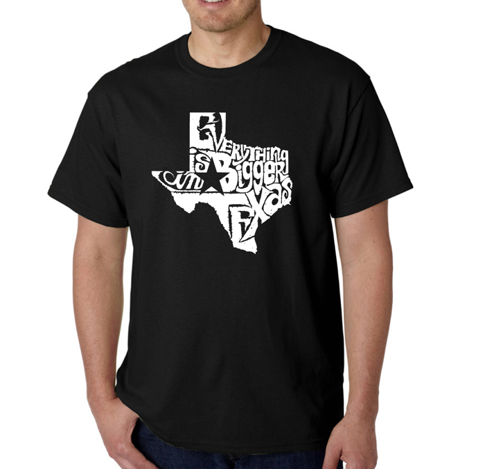 Men's Word Art T-shirt - Everything is Bigger in Texas