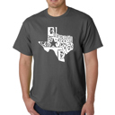 Gray XXXL Men's Word Art T-shirt - Everything is Bigger in Texas