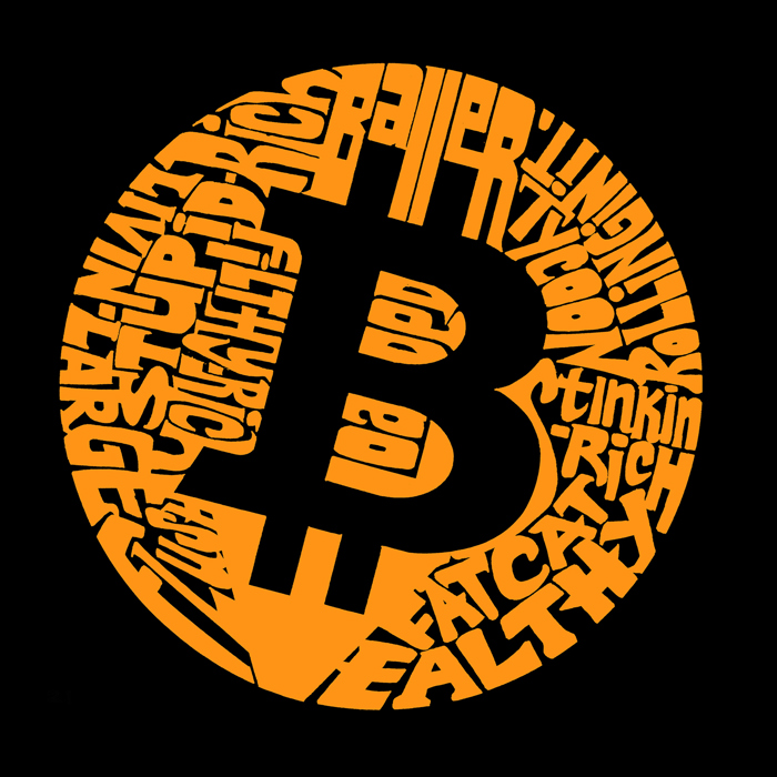 Men's Word Art T-shirt - Bitcoin