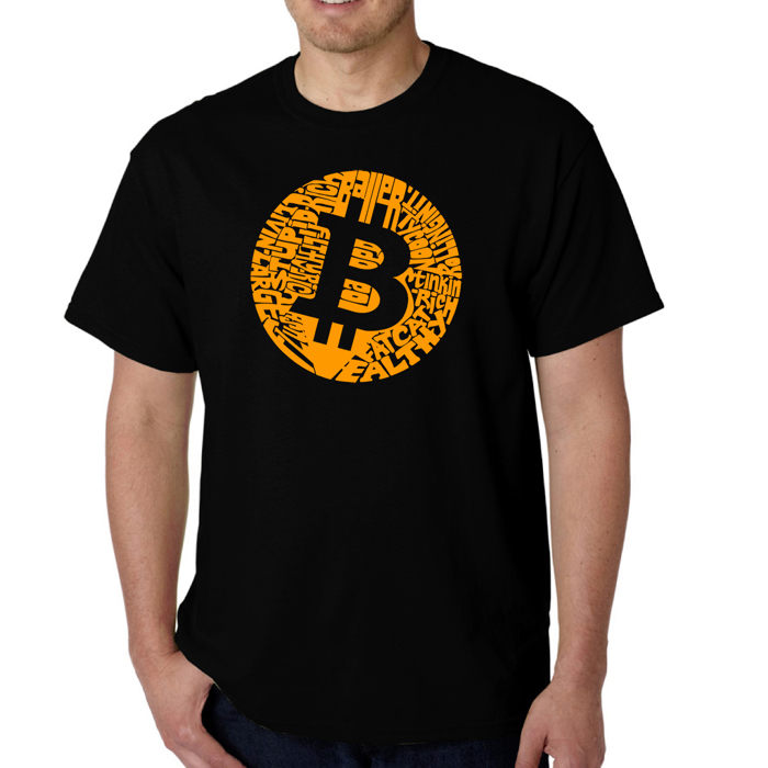Men's Word Art T-shirt - Bitcoin