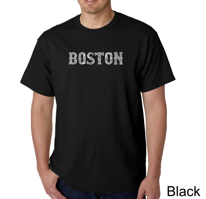 Men's Word Art T-shirt - BOSTON NEIGHBORHOODS