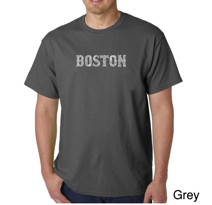 Men's Word Art T-shirt - BOSTON NEIGHBORHOODS