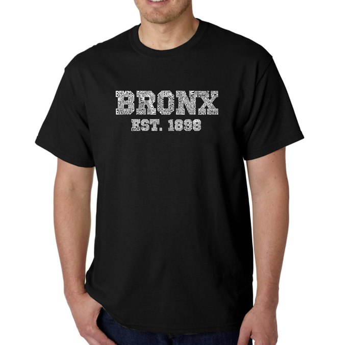 Men's Word Art T-shirt - POPULAR NEIGHBORHOODS IN BRONX, NY