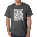 Gray Small Men's Word Art T-shirt - Big Cats
