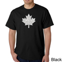 Black XXXXL Men's Word Art T-shirt - CANADIAN NATIONAL ANTHEM