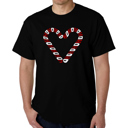 Black XL Candy Canes - Men's Word Art T-Shirt