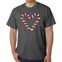 Gray XXXXL Candy Canes - Men's Word Art T-Shirt
