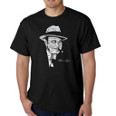 Black XXXXL Men's Word Art T-shirt - AL CAPONE-ORIGINAL GANGSTER